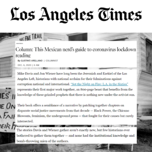 Los Angeles Times feature Set the Night on Fire